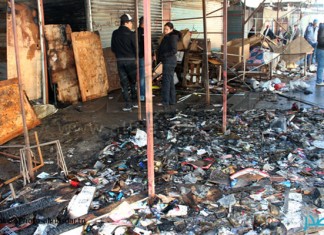 PHOTOS: Souk Libya prend feu