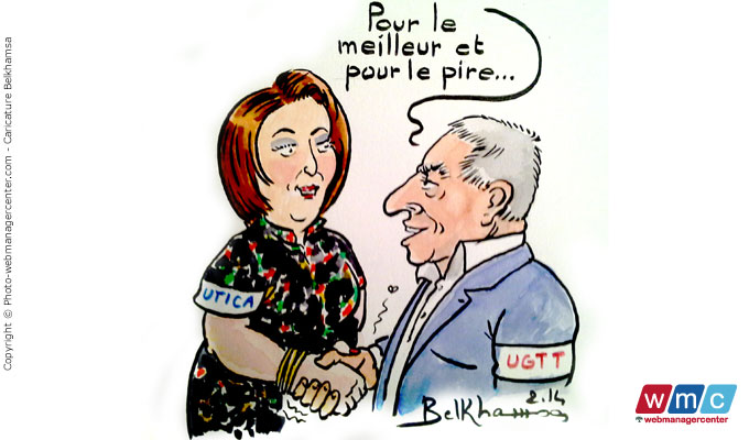 tunisie-directinfo_ugtt-utica-une-cooperation-prometteuse_dessin-caricature-chedly-belkhamsa