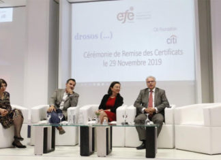 Projet Moustakbali 2.0 : cérémonie de remise de certificats des lauréats de la fondation EFE