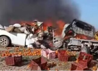 Accident tragique à Kairouan : deux voitures incendiées avec leurs passagers à bord