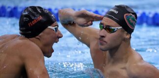 Photo du jour : Jaouadi adresse un salut militaire à Hafnaoui après un doublé tunisien historique aux NCAA