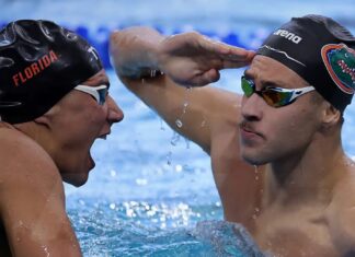 Photo du jour : Jaouadi adresse un salut militaire à Hafnaoui après un doublé tunisien historique aux NCAA