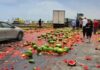 Sousse : un mort et plusieurs blessés dans un accident impliquant un camion de pastèques sur l’autoroute