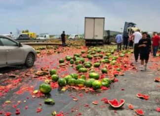 Sousse : un mort et plusieurs blessés dans un accident impliquant un camion de pastèques sur l’autoroute
