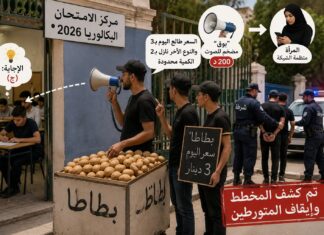 Bac en Tunisie : un réseau de triche utilisant un haut-parleur déguisé en vendeur ambulant de pommes de terre !