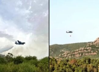 Kef : l’armée tunisienne mobilise des avions et un hélicoptère pour éteindre les incendies à Sakiet Sidi Youssef