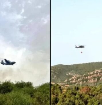 Kef : l’armée tunisienne mobilise des avions et un hélicoptère pour éteindre les incendies à Sakiet Sidi Youssef