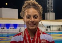Natation : Kamilia Maalaoui (14 ans) brille avec cinq médailles d’or au championnat national