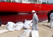 Bizerte : une fuite de poudre carbonée pollue le milieu marin