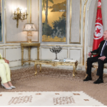 La ministre libyenne des Affaires étrangères, Najla Mankouch, chez Kaïs Saïed
