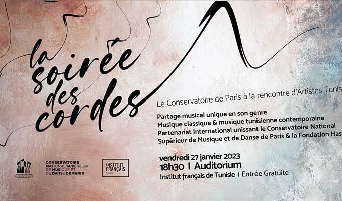 La Soirée des Cordes: Concert tuniso-français gratuit les 27 et 28 janvier à Tunis et à Hammamet
