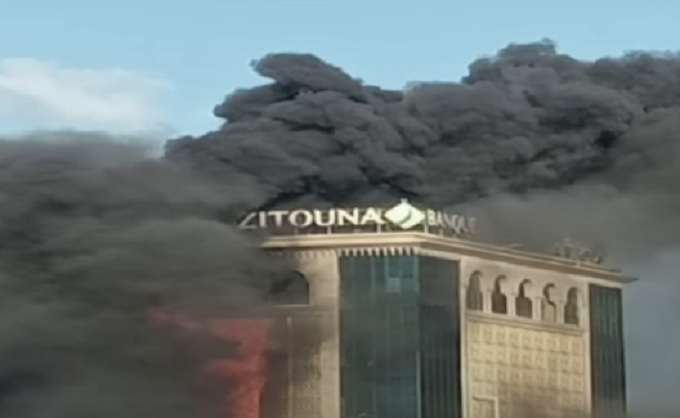 Zitouna Bank incendie