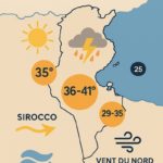 Météo Tunisie : Le Sirocco fait monter le mercure Météo infographie