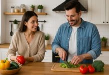 Femme Homme Ménage Cuisine