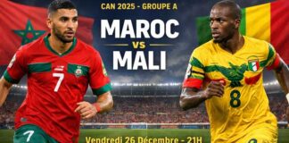 CAN 2025 – Groupe A / Maroc vs Mali: Sur quelle chaîne regarder le match en direct et live streaming ?
