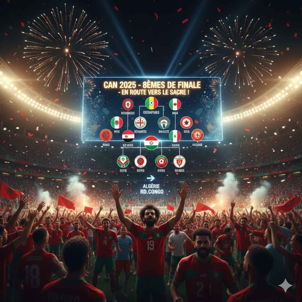 Tableau officiel des rencontres du second tour de la Coupe d'Afrique 2025