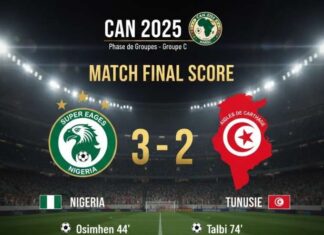 Nigeria – Tunisie (3-2) : Les Aigles de Carthage tombent avec les honneurs à la CAN 2025 tunisie-nigeria-can-2025