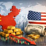 Chine : bons du Trésor US au plus bas depuis 2008, or en hausse Graphique technique du cours de l'or XAU/USD montrant un rebond sur le support des 4 900 dollars en février 2026