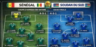 Sénégal – Soudan du Sud : Compositions, chaîne TV et enjeux du 8e de finale CAN 2025 SENEGAL SOUDAN