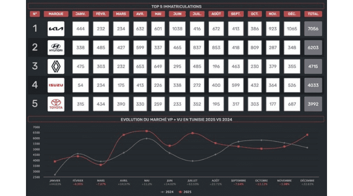 Immatriculations auto 2025
