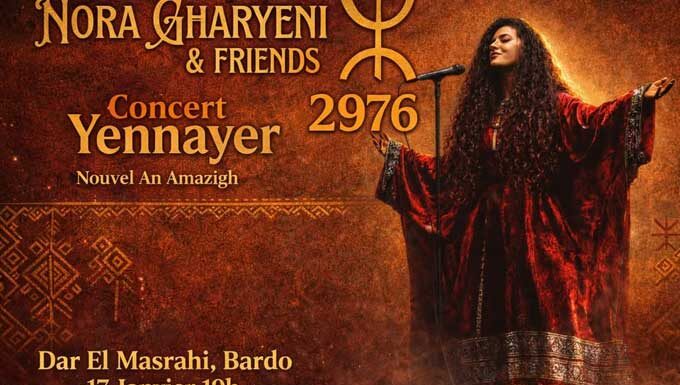 Yennayer 2976 : Nora Gharyeni et ses musiciens en concert à Dar El Masrahi, Tunis