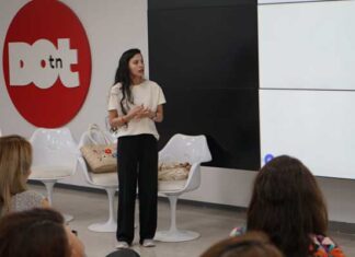 LA TUNISIE QUI GAGNE | TRIIIZA : Comment Jihene Souabni réinvente l’artisanat durable en Tunisie Gros plan sur un couffin en fibres naturelles orné de broderies colorées réalisées à partir de chutes de tissus recyclés, création signée TRIIIZA