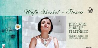 Wafa Ghorbel en lecture musicale à l’Institut français de Sousse autour de son roman « Fleurir »