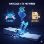 Paiements en chiffres en Tunisie : L’effondrement historique du chèque face à l’hégémonie du virement Graphique illustrant la fin de l'ère du chèque en Tunisie au profit de la modernisation des paiements interbancaires : virement et lettre de change en forte croissance en 2025