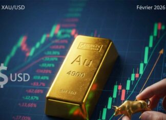 L’Or à 4 900 $ : Le retour en force du “Dip Buying” ? Graphique technique du cours de l'or XAU/USD montrant un rebond sur le support des 4 900 dollars en février 2026