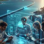 L’Énergie au bout du câble : Pourquoi Terna mise sur le génie tunisien Infographie montrant le tracé du câble sous-marin ELMED entre la Tunisie et l'Italie, entourée de logos de technologies Cleantech et Smart Grid