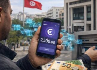 Euro numérique : La Tunisie doit choisir entre passerelle et muraille Infographie montrant le corridor financier entre l'euro numérique (BCE) et l'économie tunisienne via une passerelle de conversion numérique sécurisée.