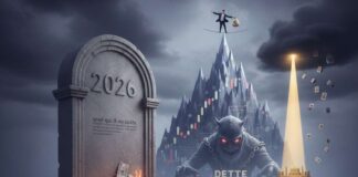 Budget France 2026 : La fin de l’illusion, l’heure de la rigueur sélective Infographie montrant la répartition du budget de l'État français 2026 avec une flèche ascendante pour la Défense et une flèche descendante pour le déficit public