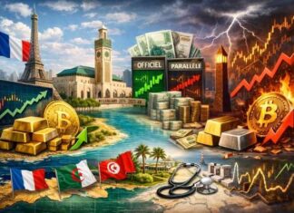 TRENDS ECO | L’Humeur des Marchés : Le découplage méditerranéen s’affirme Graphique comparatif des performances boursières 2026 entre le CAC 40, le Tunindex et le MASI, illustrant la croissance régionale.