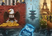 Protectionnisme US et Secousses du Crédit : Le Grand Écart de l’Économie Mondiale Graphique comparatif montrant la divergence entre l'inflation Core PCE aux USA (3%) et l'inflation au Japon (1,5%) en février 2026