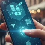 LE GUIDE | Inclusion financière : Comment fonctionne le wallet et à quoi sert-il ? Smartphone affichant une application de Wallet numérique effectuant un paiement par scan de QR Code dans un commerce tunisien moderne