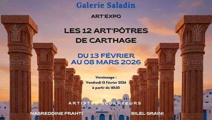 Peinture et sculpture à l’honneur à la Galerie Saladin avec « Les 12 Art’Pôtres de Carthage »