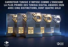 Carrefour Tunisie s’impose comme l’enseigne la plus primée des Tunisia Digital Awards 2026 avec cinq distinctions, dont quatre Gold