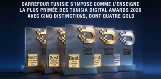 Carrefour Tunisie s’impose comme l’enseigne la plus primée des Tunisia Digital Awards 2026 avec cinq distinctions, dont quatre Gold