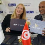 Réouverture terminal fret Enfidha-Hammamet 2026 : Capacités et enjeux Vue aérienne du terminal cargo de l'aéroport d'Enfidha-Hammamet avec un avion cargo sur le tarmac lors de l'inauguration.