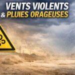 Météo Tunisie : vents forts jusqu’à 80 km/h et pluies orageuses prévues mercredi