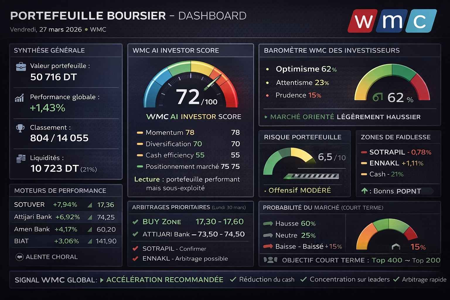Bourse - Portefeuille Virtuel au 27-03