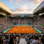 Tournoi de tennis de Madrid : Quand l’abandon d’Iga Swiatek redessine la hiérarchie mondiale avant Roland-Garros Photographie aérienne d'un stade de Tennis