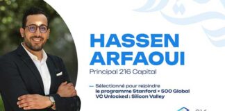 Hassen Arfaoui de 216 Capital sélectionné pour rejoindre le programme Stanford × 500 Global VC Unlocked : Silicon Valley