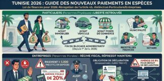 MEMENTO – Paiements en espèces en Tunisie : quelles obligations pour les personnes physiques et morales en 2026 ? Paiements en Cash