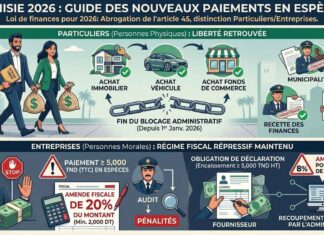 MEMENTO – Paiements en espèces en Tunisie : quelles obligations pour les personnes physiques et morales en 2026 ? Paiements en Cash