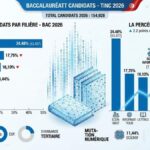 Statistiques Bac Tunisie 2026 : Évolution des filières et montée de l’informatique BAC TUNISIE 2026 - Parts des filières