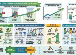 Tunisie : le plan 2026-2030 prévoit une hausse du PIB et du revenu par habitant à plus de 7 400 dollars
