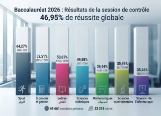 Résultats session contrôle Bac 2026 : taux de réussite et statistiques par filière Résultats session de contrôle BAC 2026 Tunisie