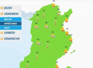 Alerte Météo Tunisie : jusqu’à 48°C attendus vendredi 17 juillet 2026 Météo Tunisie