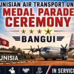 MINUSCA : l’unité militaire tunisienne de transport aérien reçoit la Médaille des Nations Unies